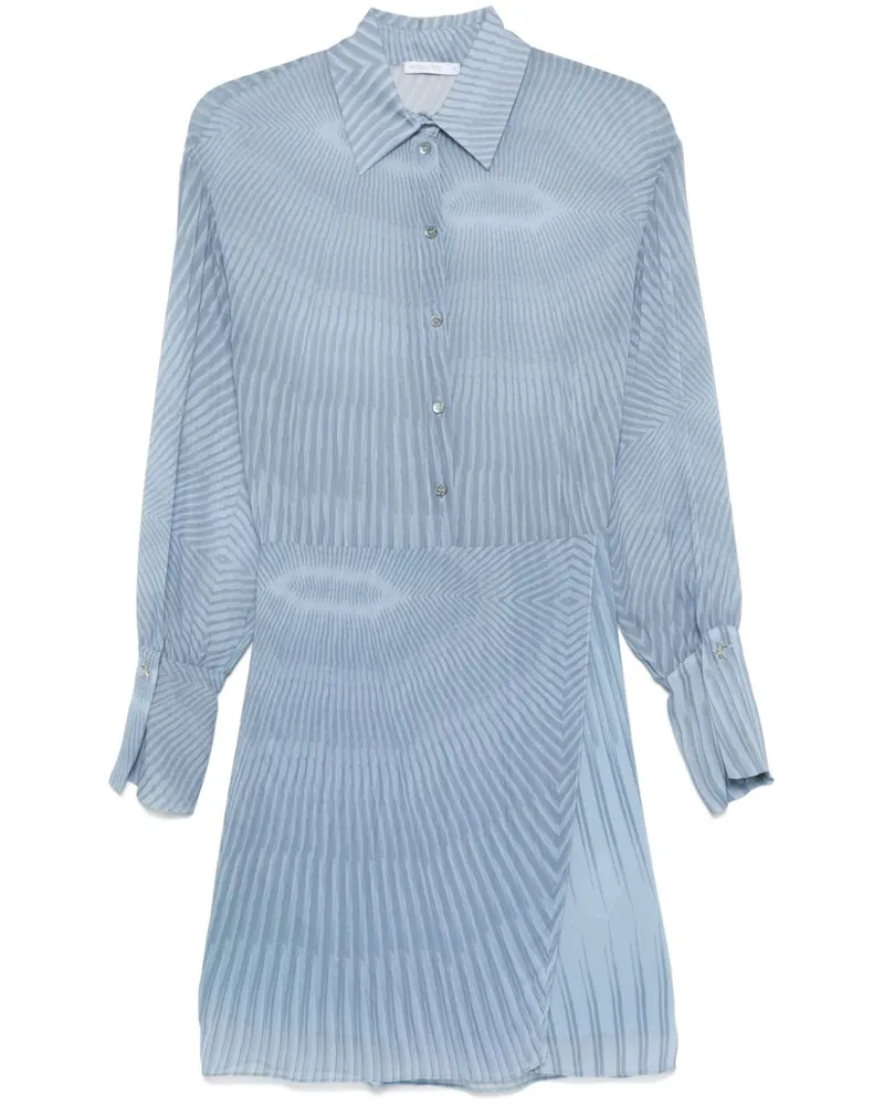 Patrizia Pepe Midikleid mit abstraktem Print - Blau Blau
