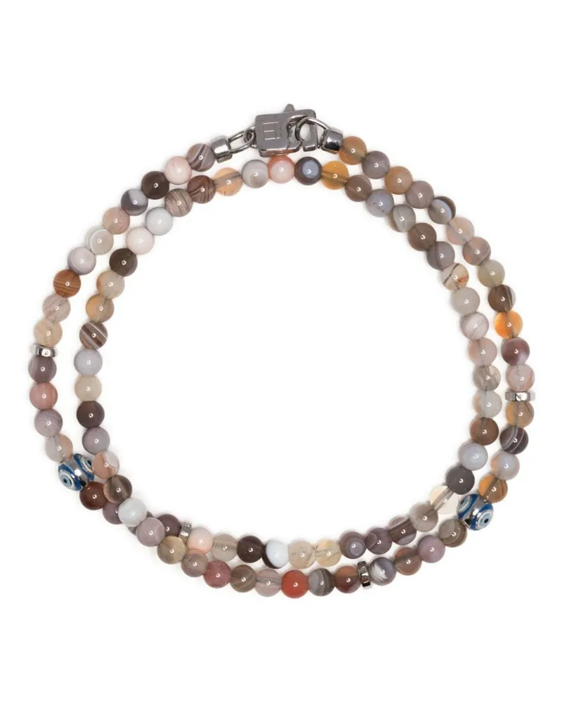 Tateossian Evil Eye Armband mit Achat - Grau Grau