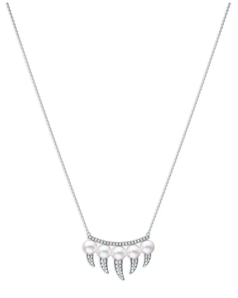 TASAKI 18kt Weißgoldhalskette mit Perlen Silber