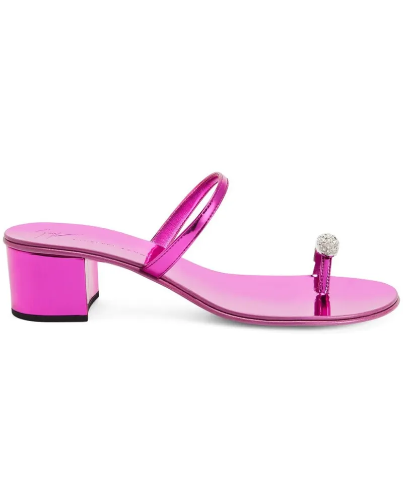 Giuseppe Zanotti Leder-Sandalen 40mm - Rosa Rosa