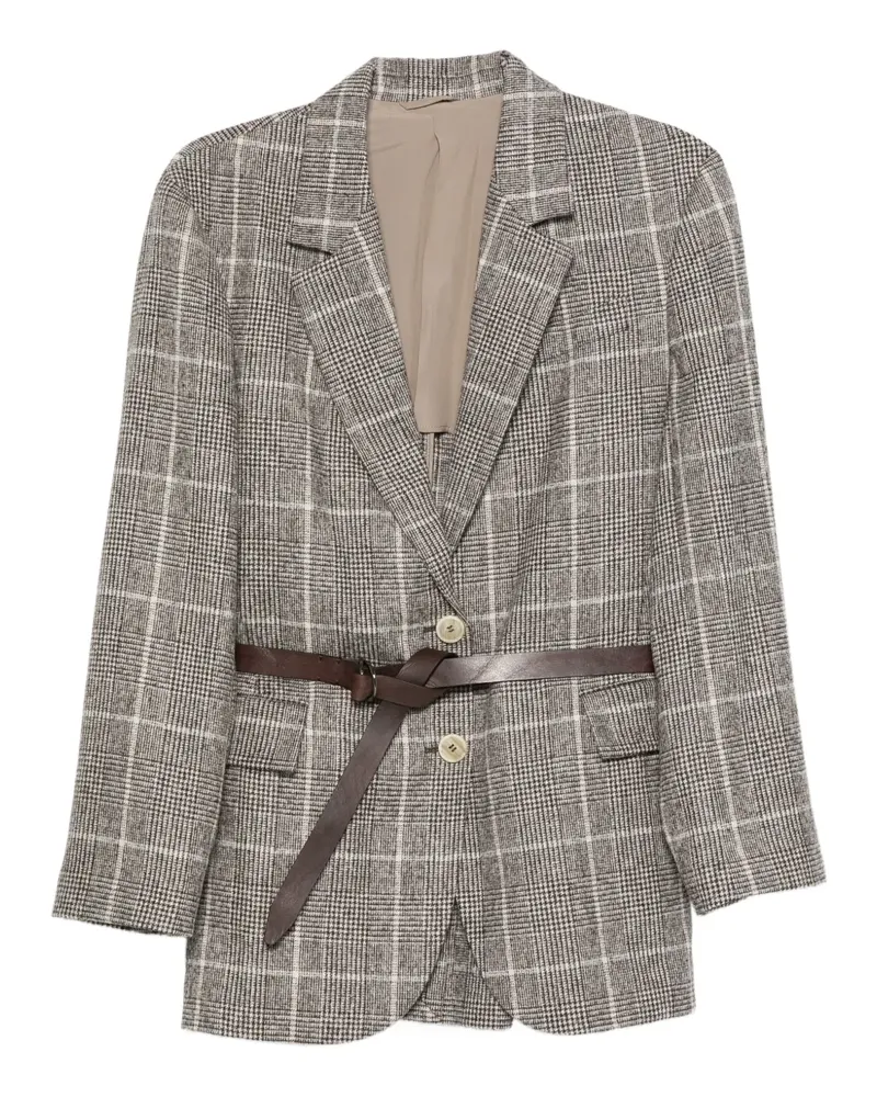 Brunello Cucinelli Blazer mit Karomuster - Braun Braun
