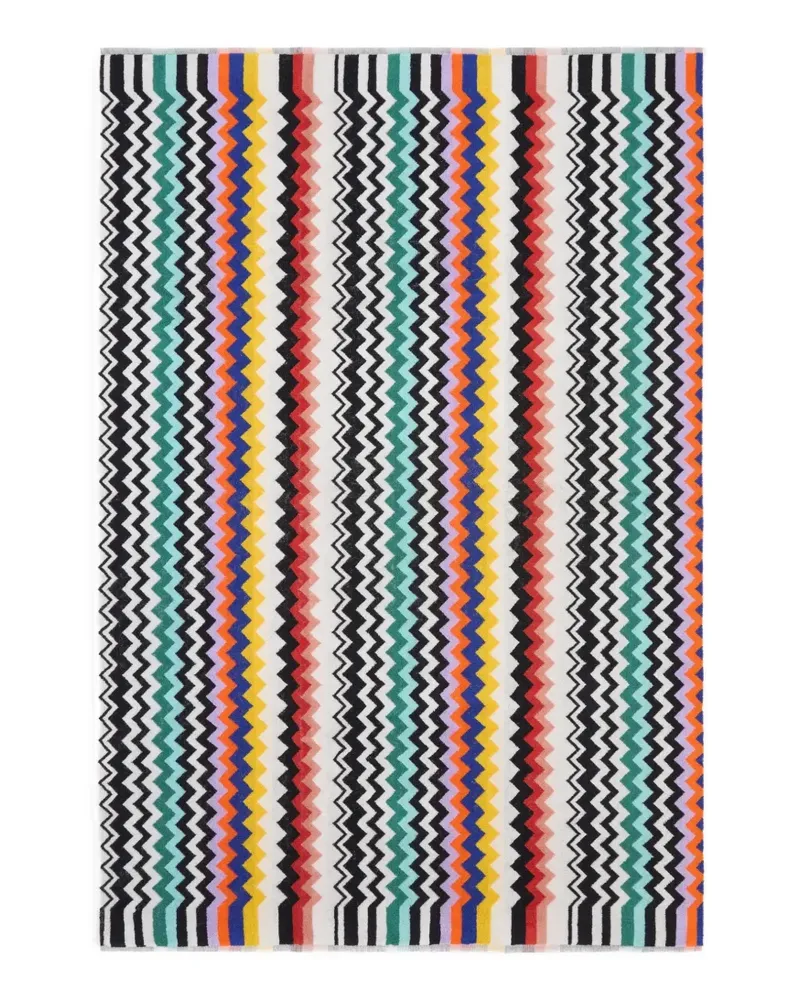 Missoni Home Best zigzag-pattern bath towel - Weiß Weiß