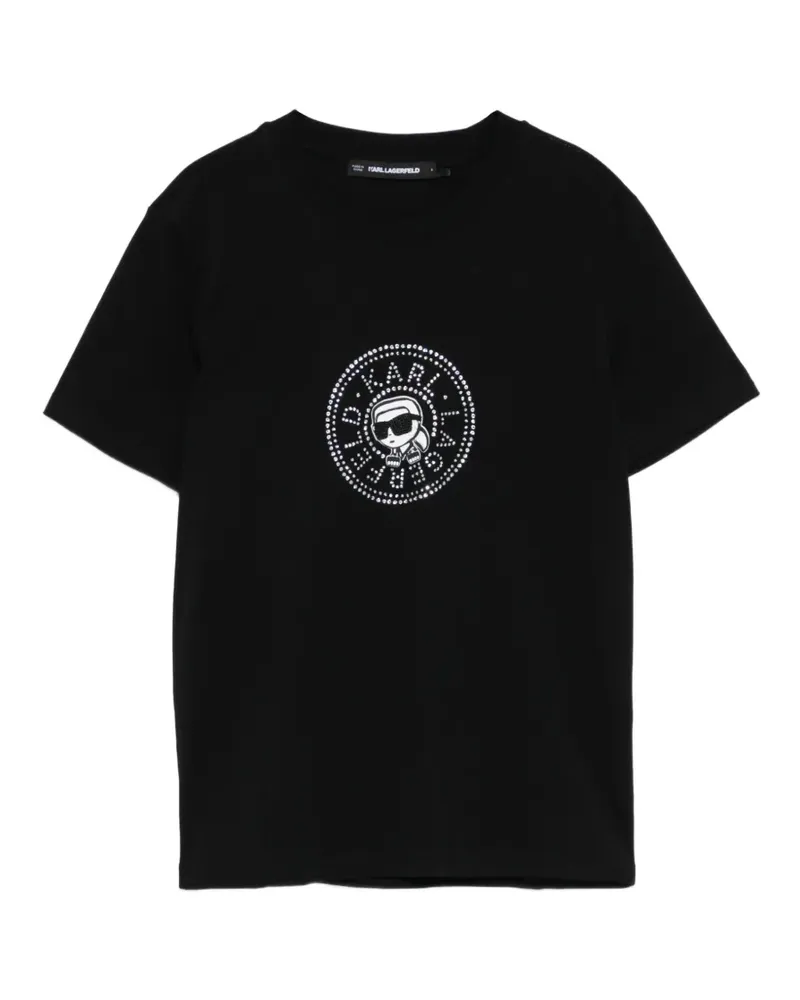 Karl Lagerfeld Ikon Circle T-shirt - Schwarz Schwarz