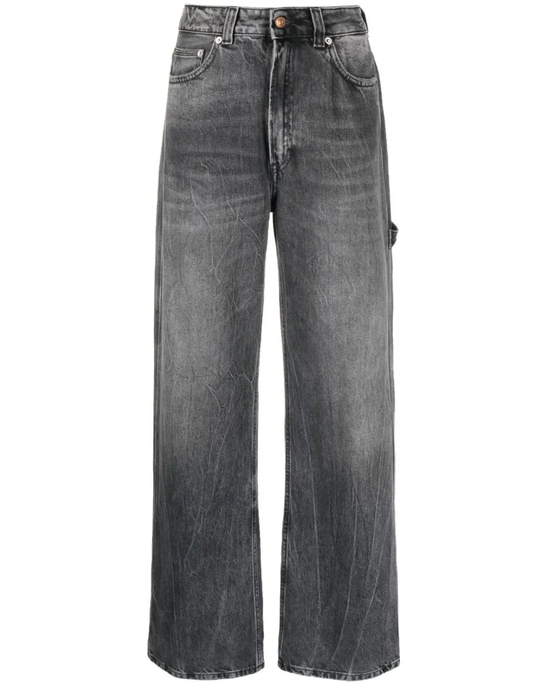 Haikure Jeans mit weitem Bein Schwarz