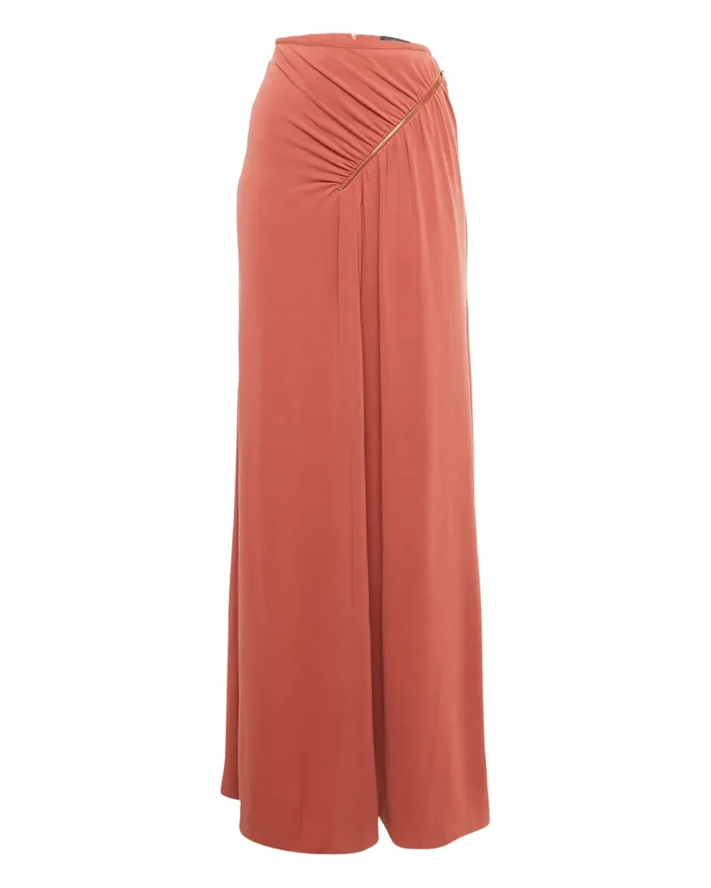 Roberto Cavalli ruched zip skirt - Orange Orange