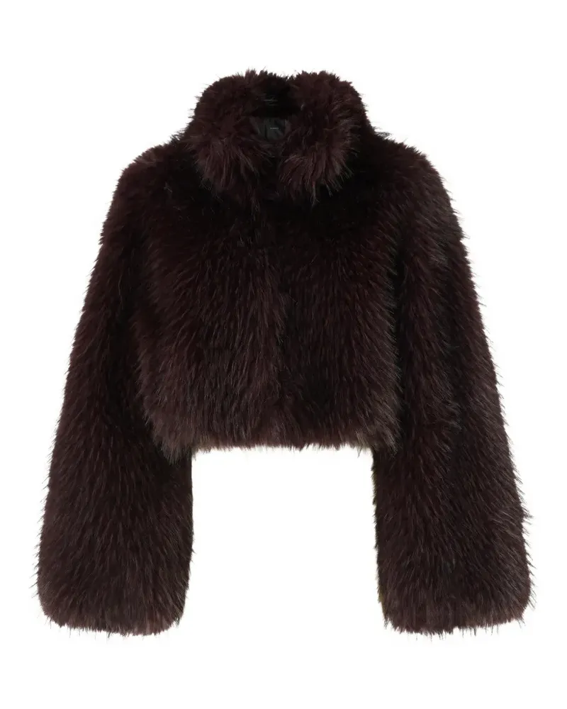 Pinko Cropped-Jacke aus Faux Fur - Braun Braun