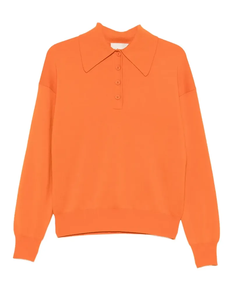 ALEMAIS Poloshirt mit Logo-Patch - Orange Orange