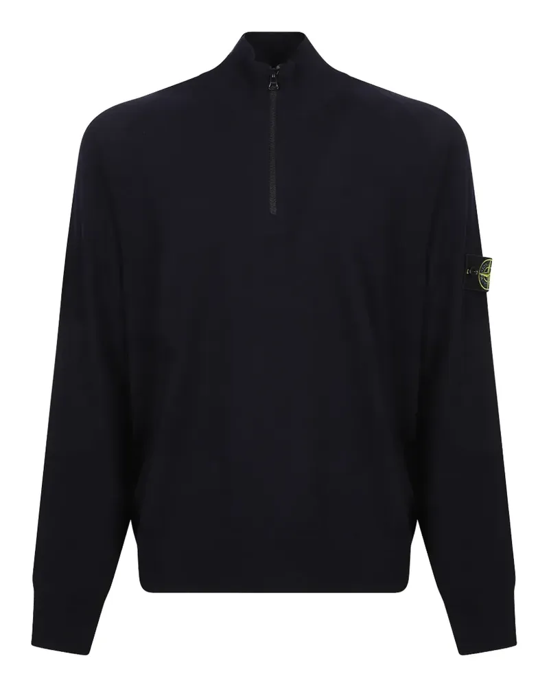 Stone Island 5100008 RWS Wollpullover aus Stretch - Blau Blau