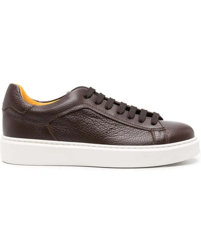 Doucal´s Sneakers mit Logo-Patch - Braun Braun