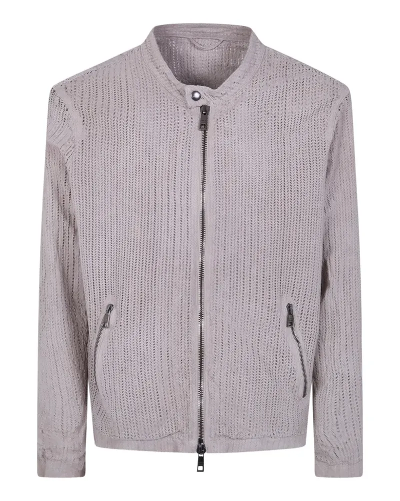 Giorgio Brato perforated zip jacket - Grau Grau