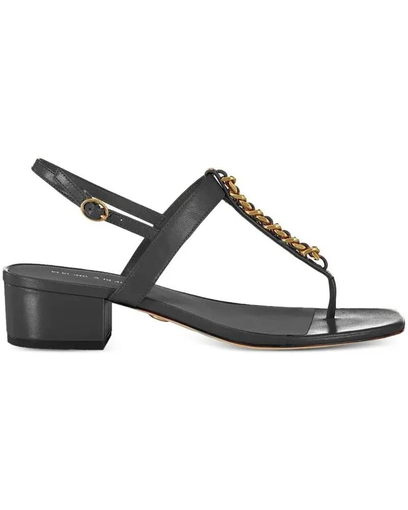 Veronica Beard Andie Sandalen mit Kettendetail 38mm - Schwarz Schwarz
