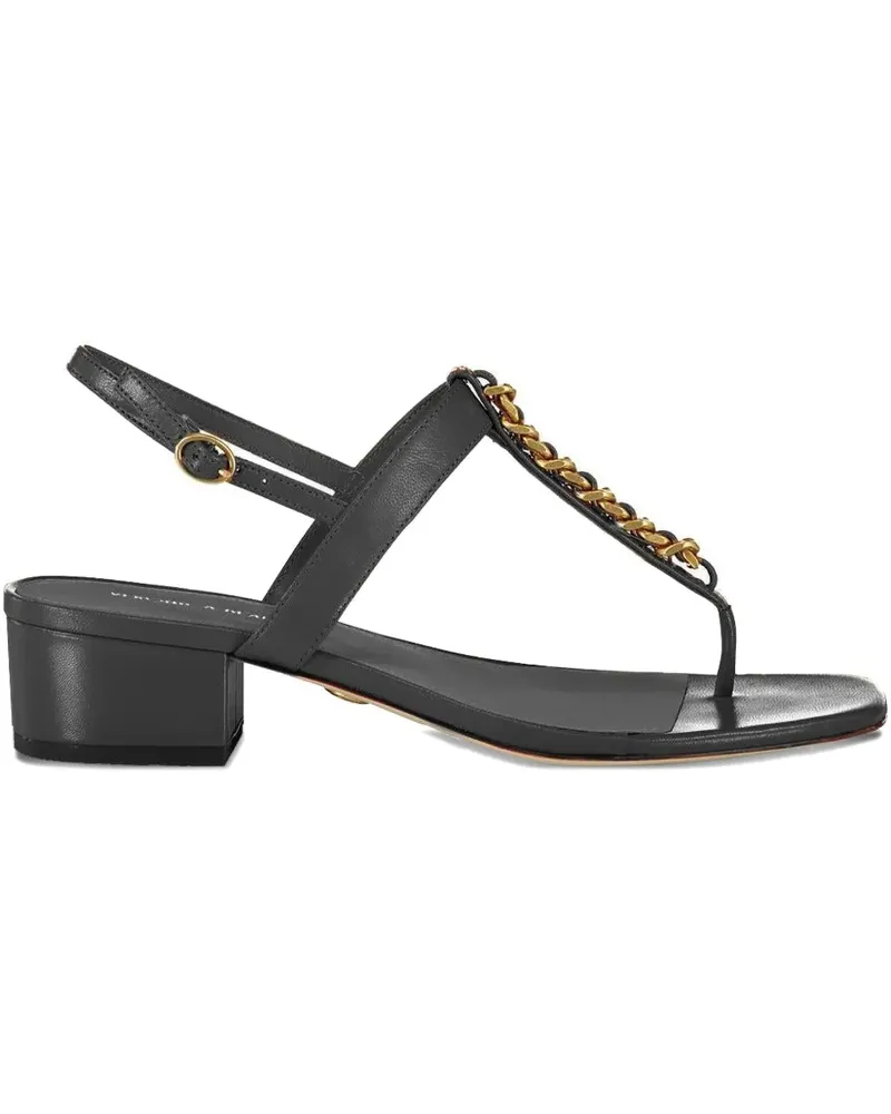 Veronica Beard 38mm Andie chain-embellished sandals - Schwarz Schwarz