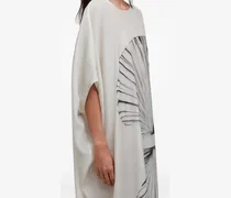 Kleid mit Muschel-Print - Weiß