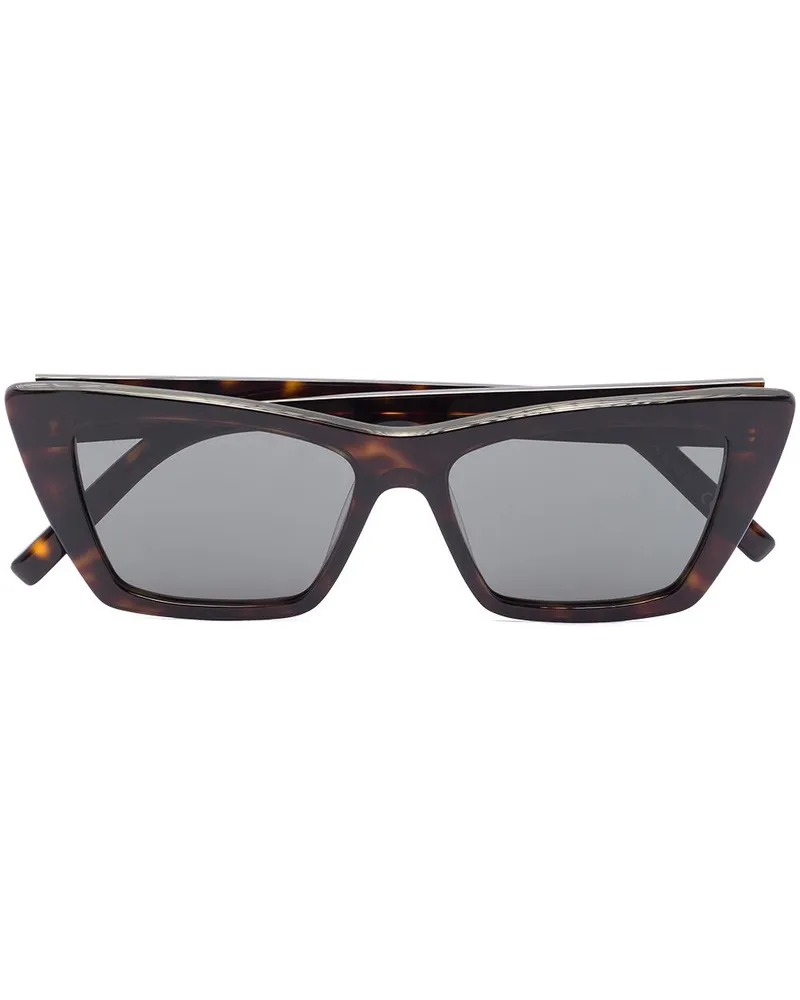 Saint Laurent Eckige Sonnenbrille - Braun Braun