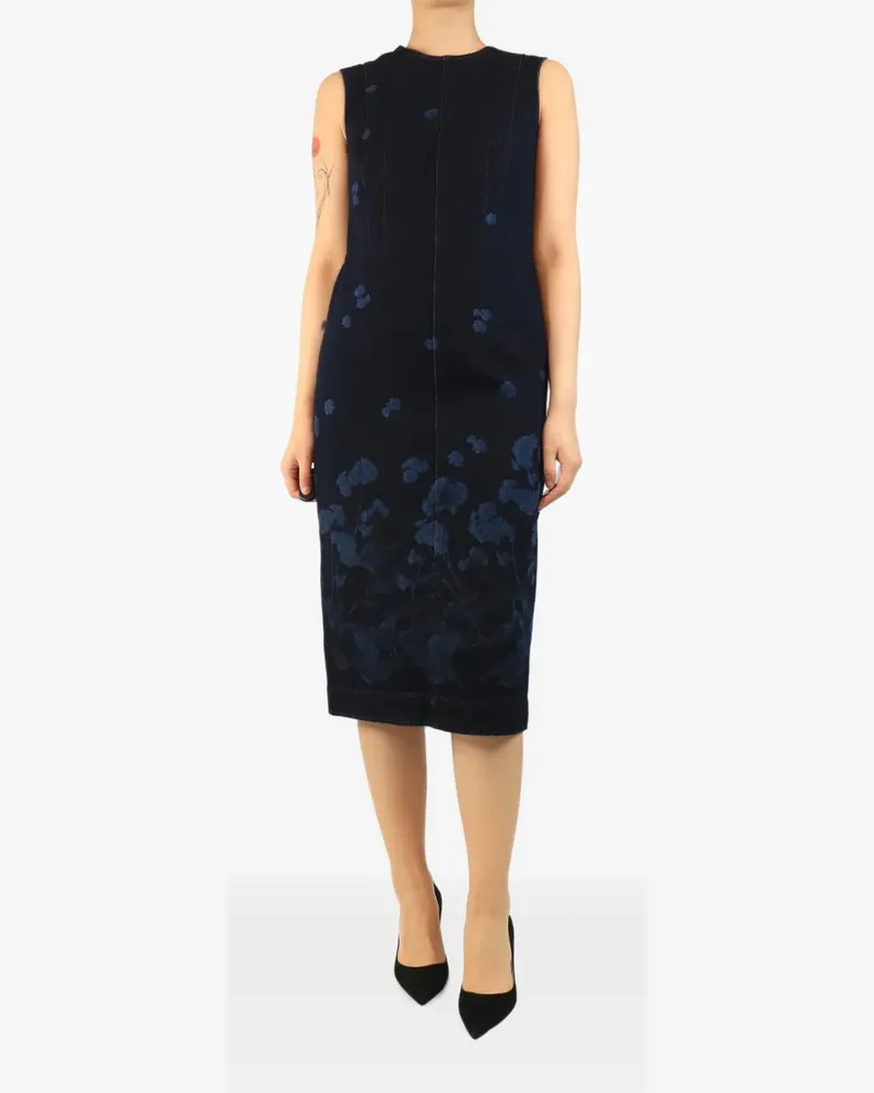 Erdem Elena floral-print midi dress - Blau Blau