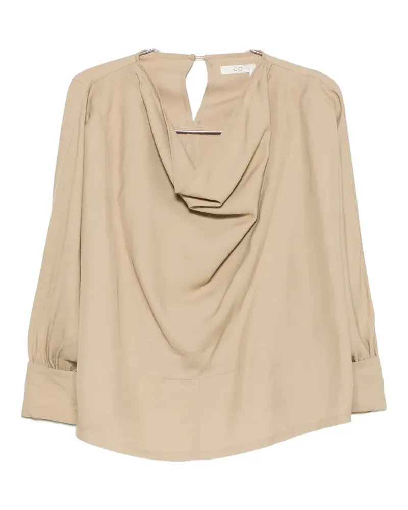 Co draped long-sleeve top - Nude Nude