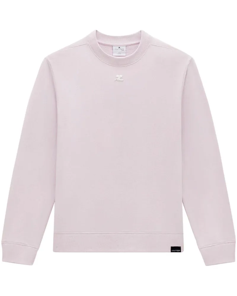 Courrèges Sweatshirt mit Logo-Applikation - Rosa Rosa