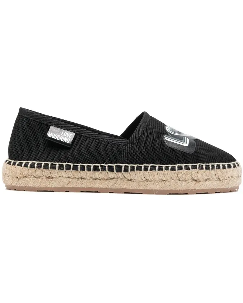 Moschino Espadrilles mit Print - Schwarz Schwarz