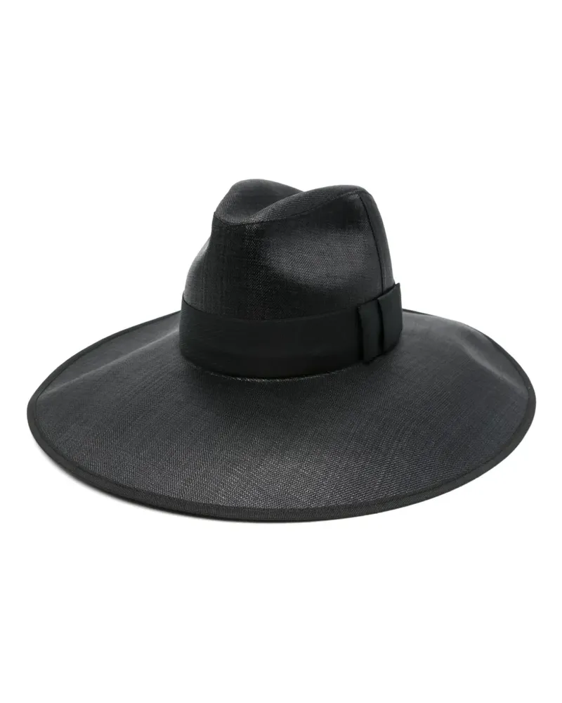 Alexander McQueen Trilby-Hut mit Schleife - Schwarz Schwarz