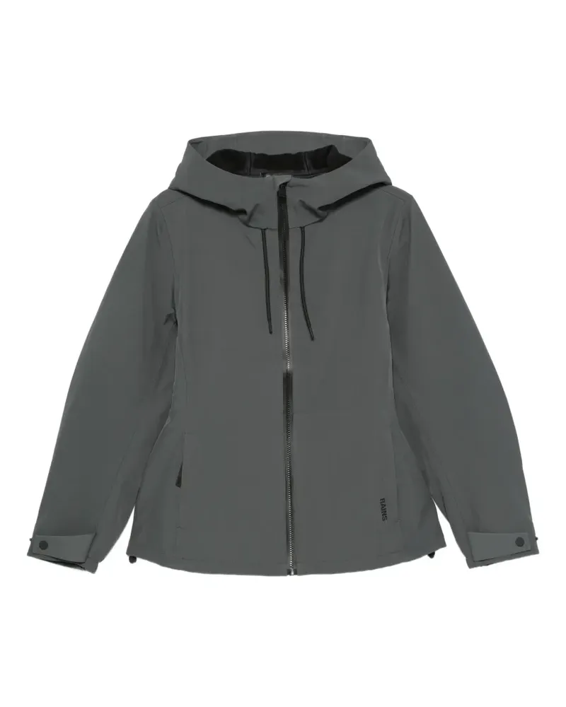 RAINS Suva Kapuzenjacke aus Softshell - Grau Grau