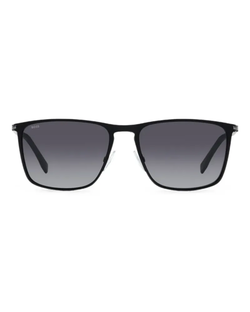 HUGO BOSS Sonnenbrille mit eckigem Gestell - Schwarz Schwarz