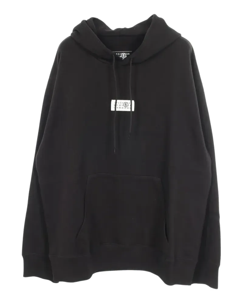 Maison Margiela Numbering Hoodie mit Logo - Schwarz Schwarz