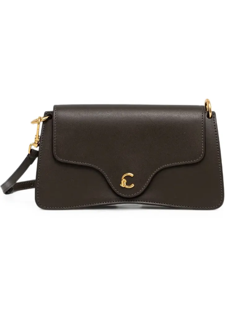 Coccinelle C-me logo-plaque shoulder bag - Braun Braun