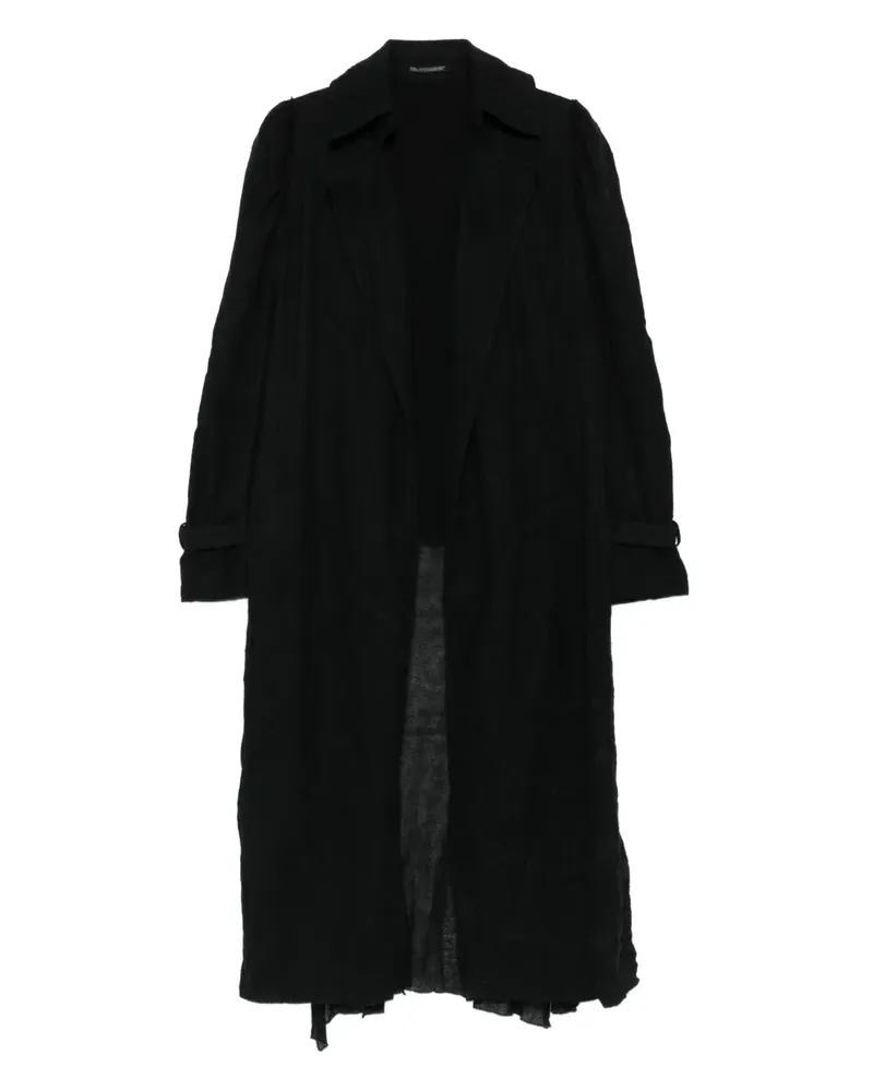 Yohji Yamamoto Einreihiger Mantel - Schwarz Schwarz
