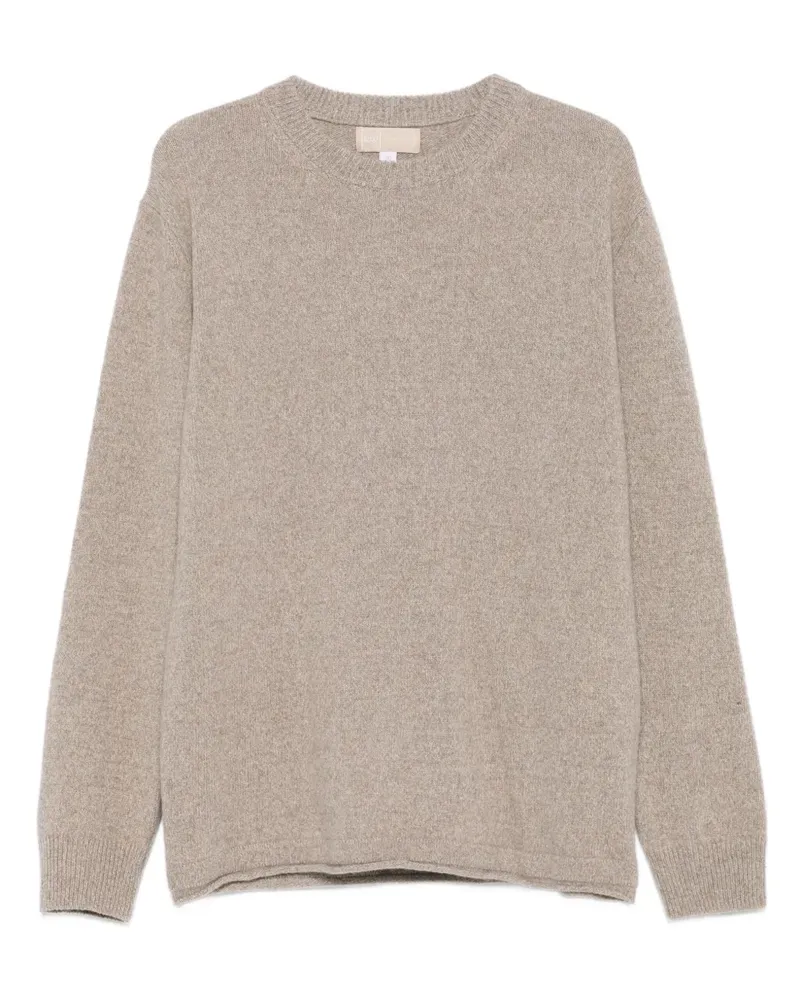 120% Lino round-neck sweater - Nude Nude