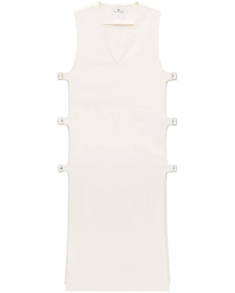 Courrèges Jeanskleid mit mehreren Schnallen - Nude Nude