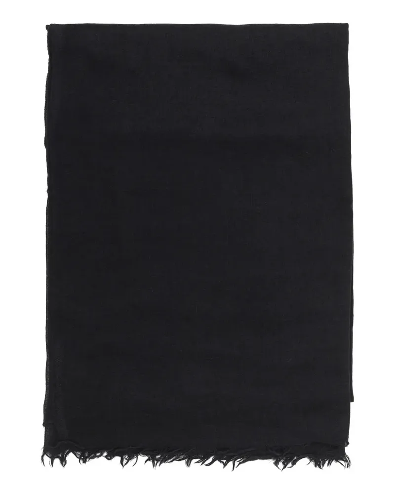 Rick Owens Ausgefranster Schal - Schwarz Schwarz