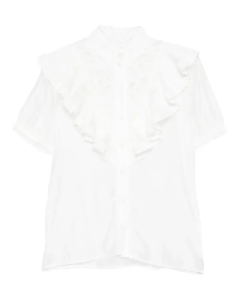 CENERE GB ruffled shirt - Weiß Weiß