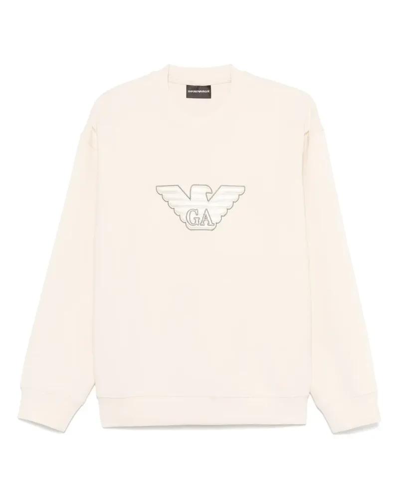 Emporio Armani Sweatshirt mit Logo-Applikation - Nude Nude