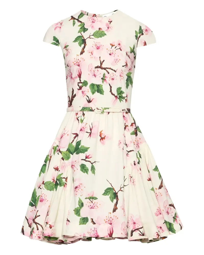 Oscar de la Renta Minikleid aus Leinen - Weiß Weiß
