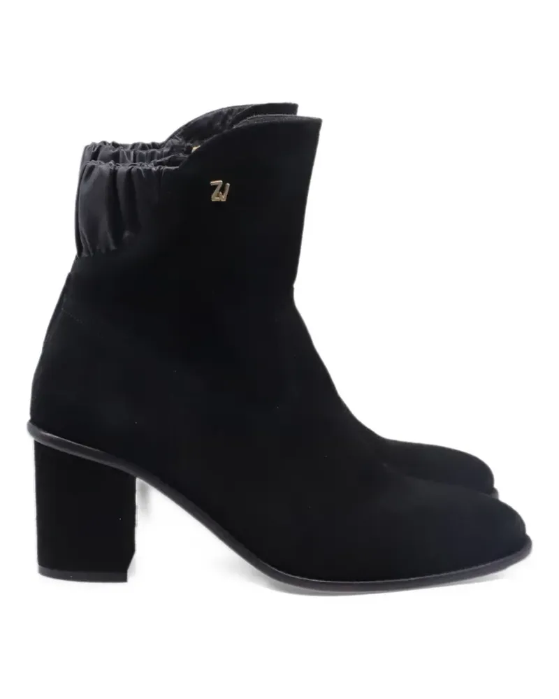 Zadig & Voltaire ruched suede ankle boots - Schwarz Schwarz