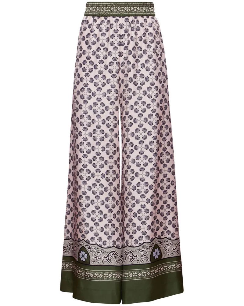 La DoubleJ Palazzohose mit Print - Weiß Weiß