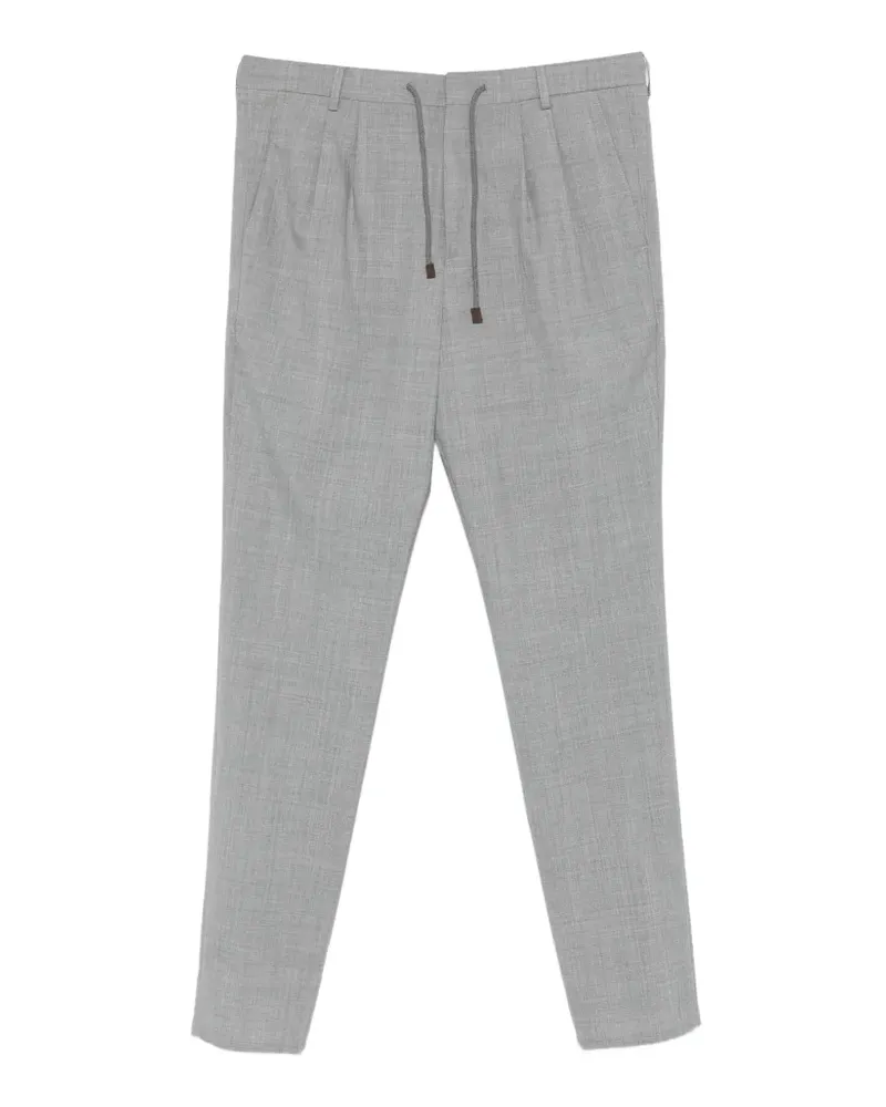 Brunello Cucinelli drawstring pleated trousers - Grau Grau