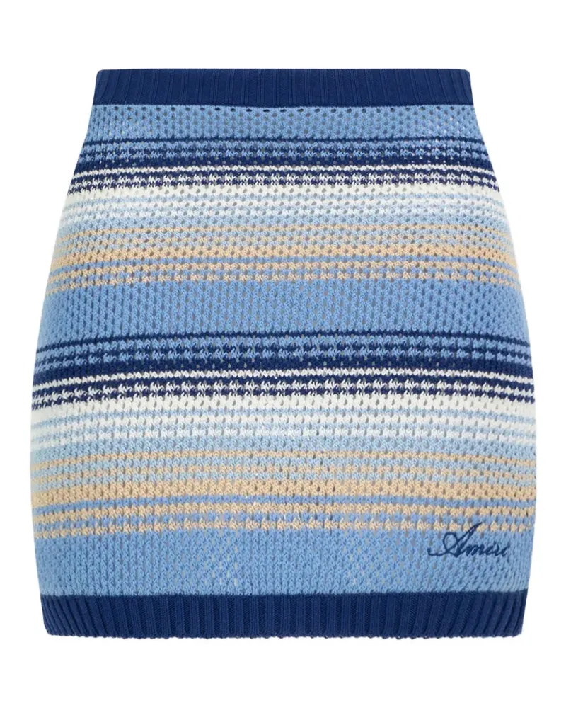 Amiri Gestreifter Minirock - Blau Blau