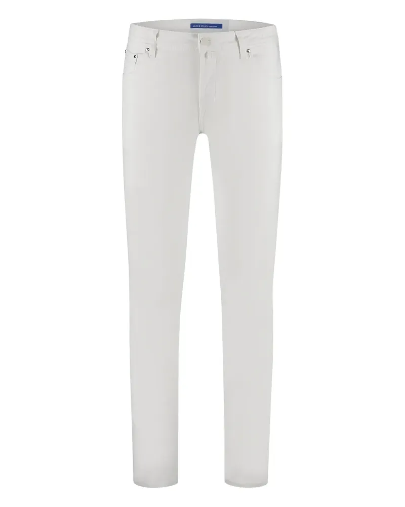 Jacob Cohën Schmale Jeans - Weiß Weiß