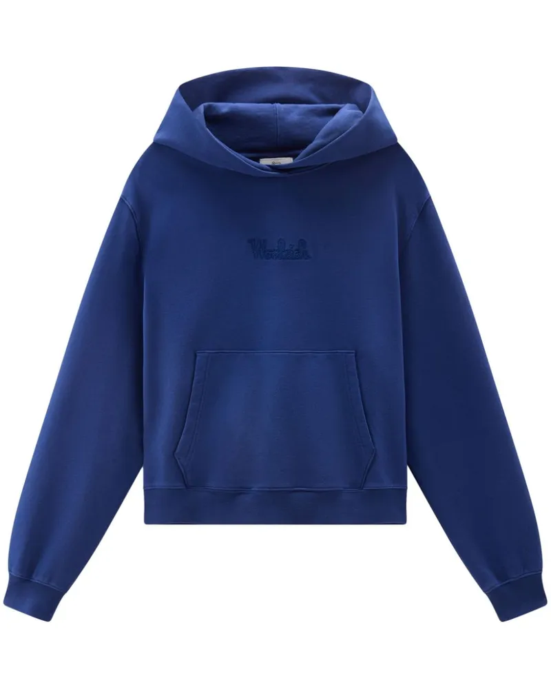 Woolrich Hoodie mit Logo-Stickerei - Blau Blau