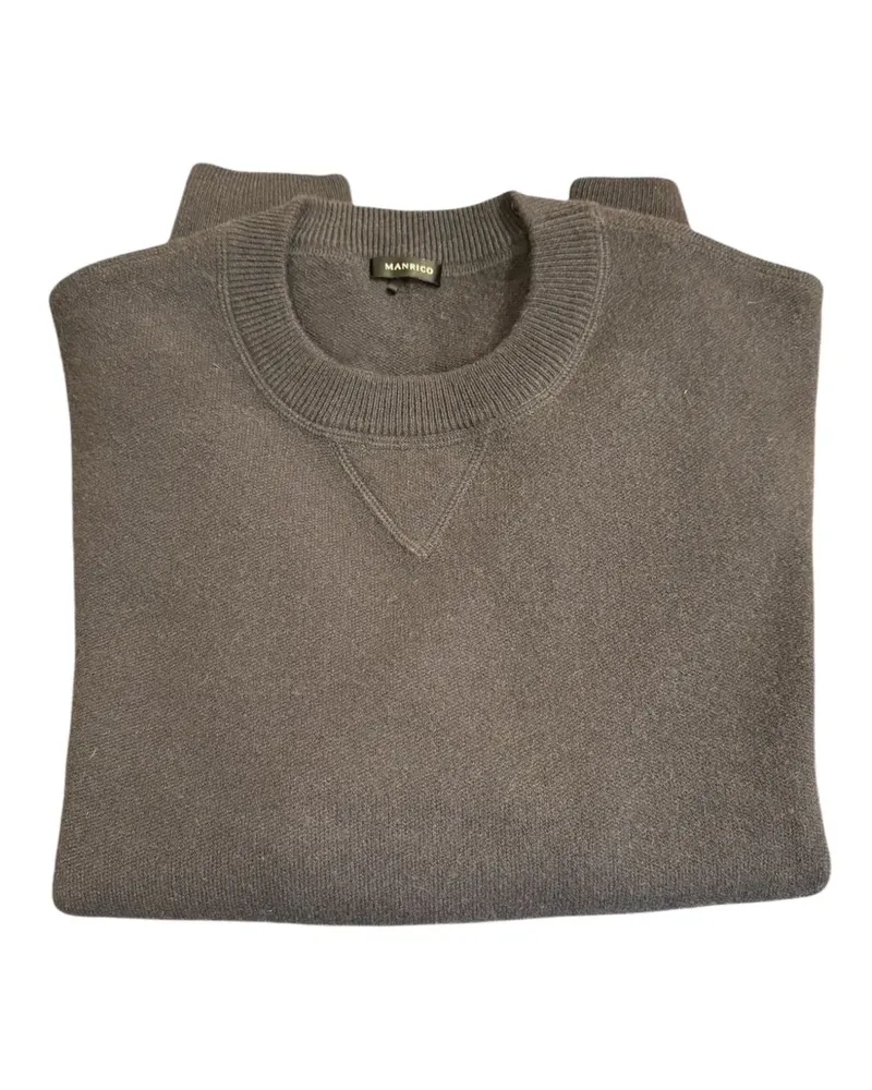 Manrico Cashmere Kaschmirpullover mit Rundhalsausschnitt - Grau Grau