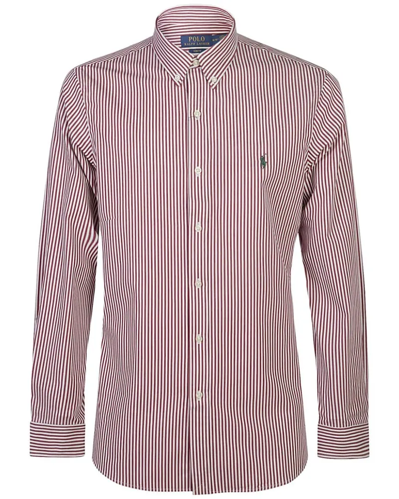 Ralph Lauren Gestreiftes Hemd aus Popeline - Rot Rot