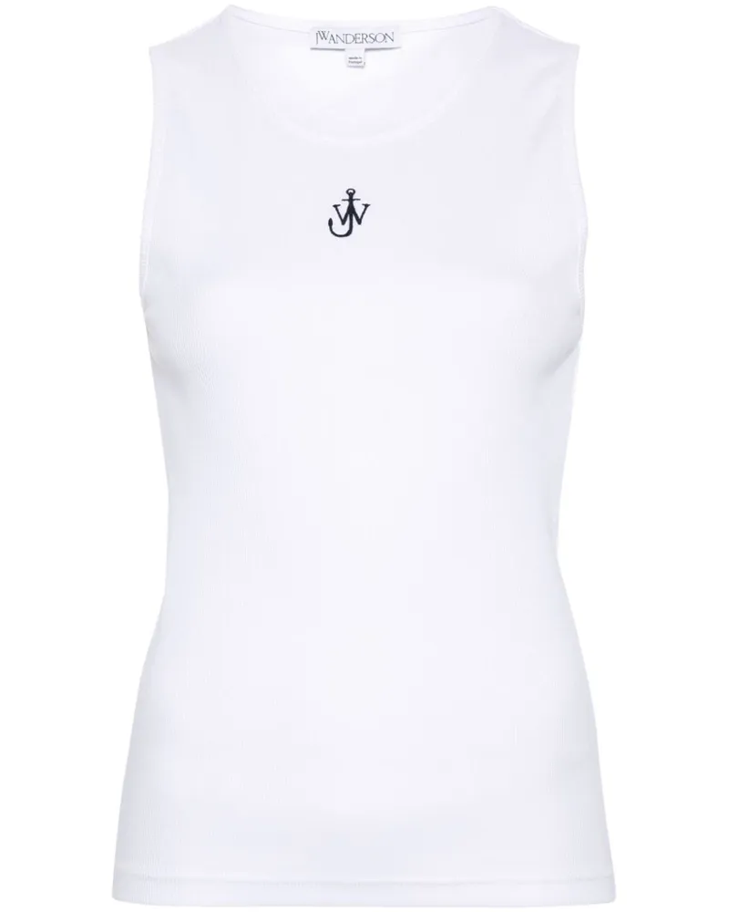 J.W.Anderson Oberteil mit JW-Logo - Weiß Weiß