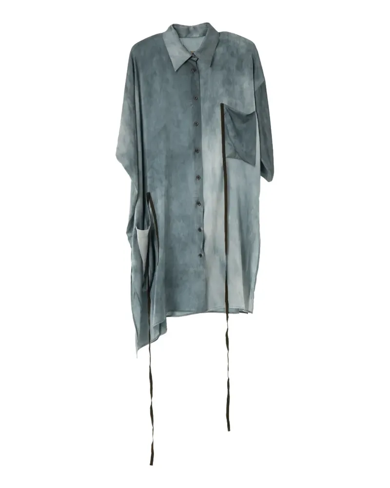 Uma Wang Thetis asymmetric shirt - Blau Blau