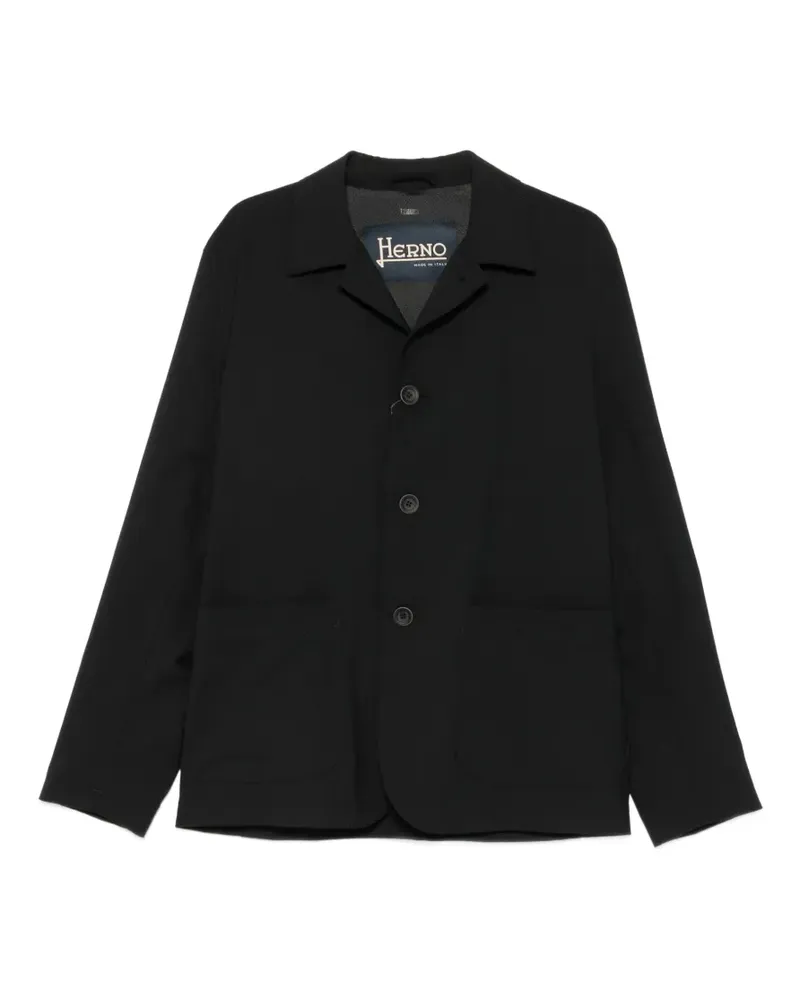 Herno Balas Hemdjacke mit aufgesetzter Tasche - Schwarz Schwarz