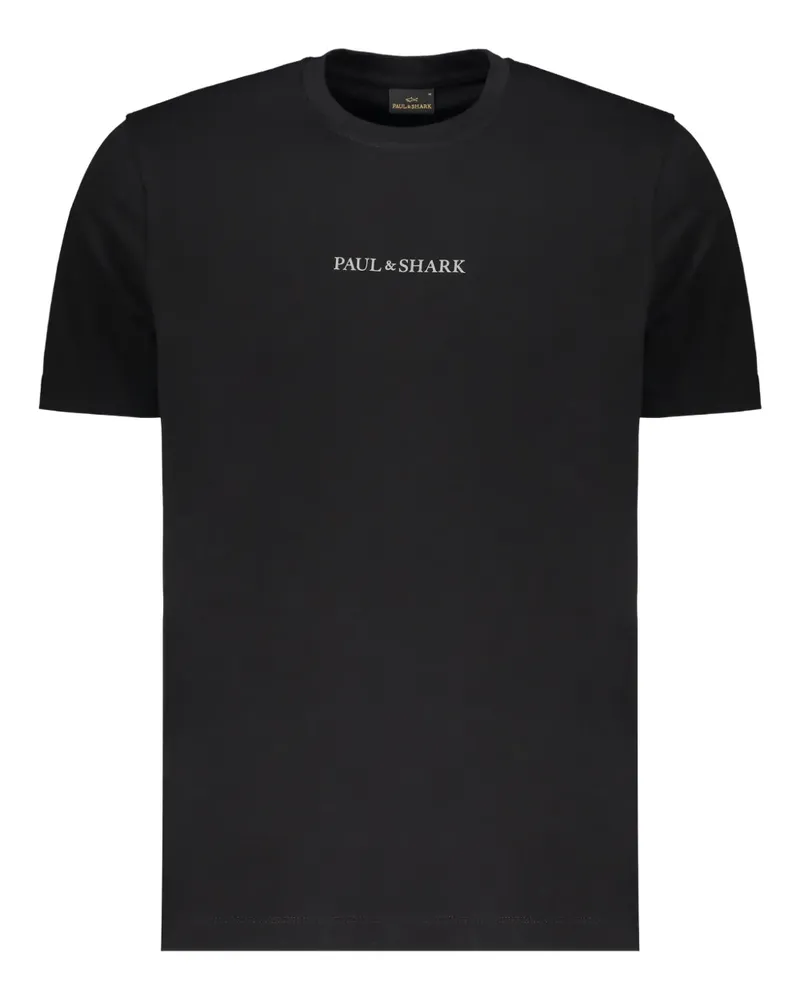 Paul & Shark T-Shirt mit Logo-Print - Schwarz Schwarz