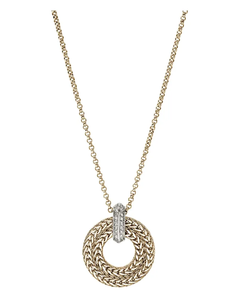 John Hardy 14kt Gelbgoldhalskette mit Diamantanhänger Gold
