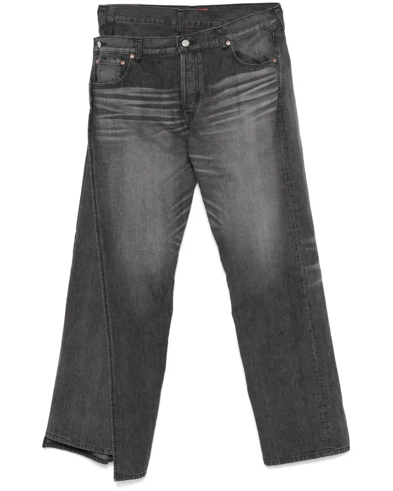 Junya Watanabe Jeans mit doppeltem Bund - Grau Grau
