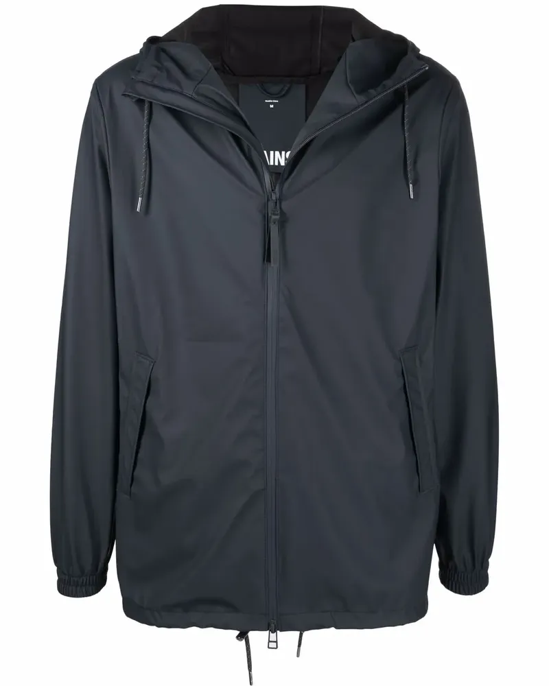 RAINS Kapuzenjacke mit Kordelzug - Blau Blau