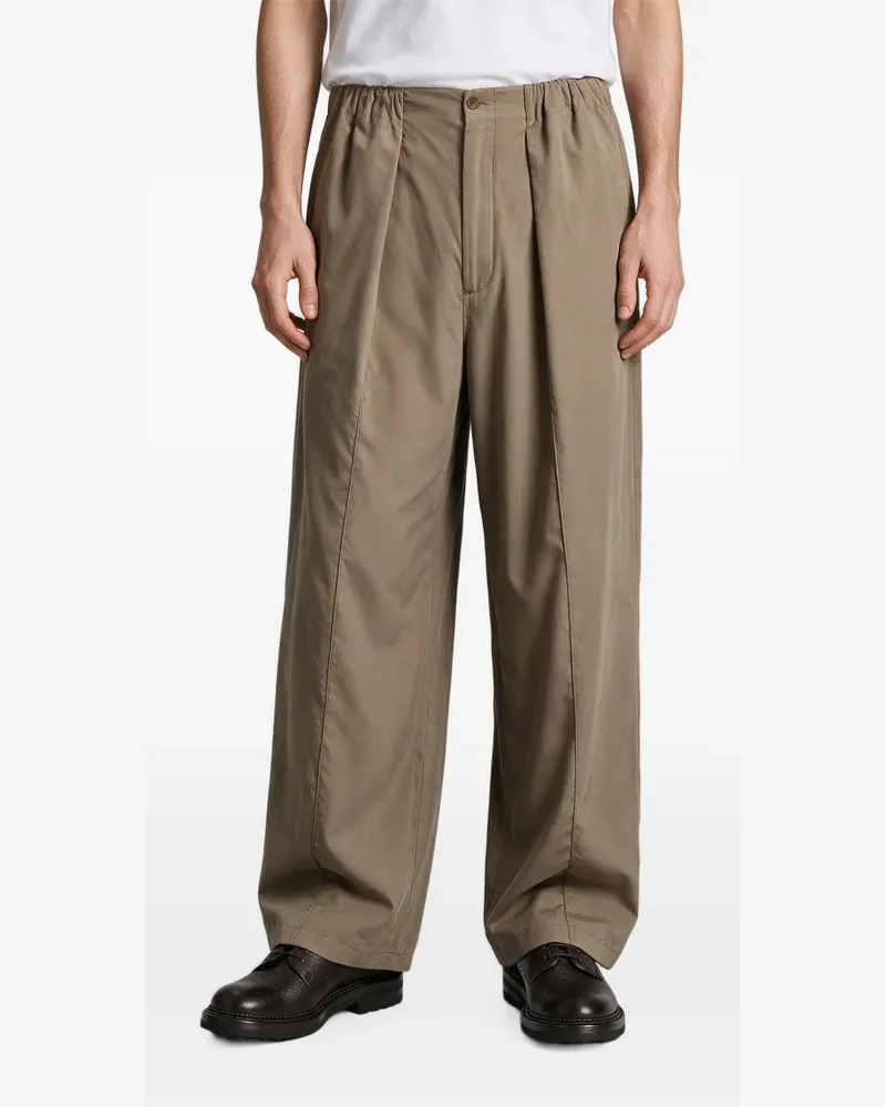 Giorgio Armani Wide-Leg-Hose mit Bundfalten - Braun Braun